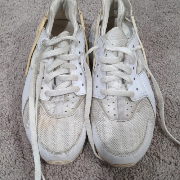 Nike Air Huarache Run White Running 7Y - Picture 2 of 7